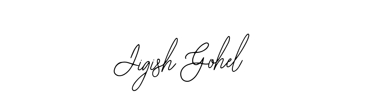 Bearetta-2O07w is a professional signature style that is perfect for those who want to add a touch of class to their signature. It is also a great choice for those who want to make their signature more unique. Get Jigish Gohel name to fancy signature for free. Jigish Gohel signature style 12 images and pictures png