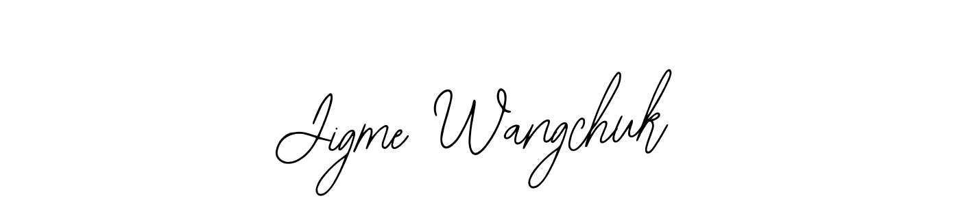 You should practise on your own different ways (Bearetta-2O07w) to write your name (Jigme Wangchuk) in signature. don't let someone else do it for you. Jigme Wangchuk signature style 12 images and pictures png