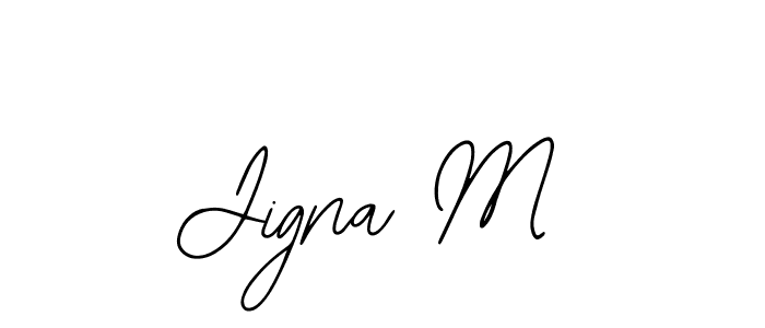 Make a beautiful signature design for name Jigna M. With this signature (Bearetta-2O07w) style, you can create a handwritten signature for free. Jigna M signature style 12 images and pictures png