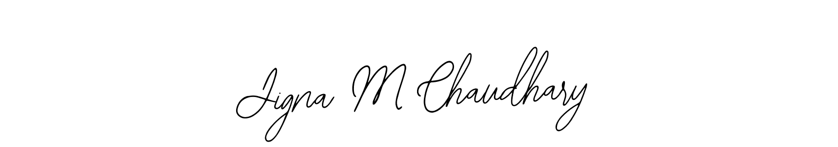 Also we have Jigna M Chaudhary name is the best signature style. Create professional handwritten signature collection using Bearetta-2O07w autograph style. Jigna M Chaudhary signature style 12 images and pictures png