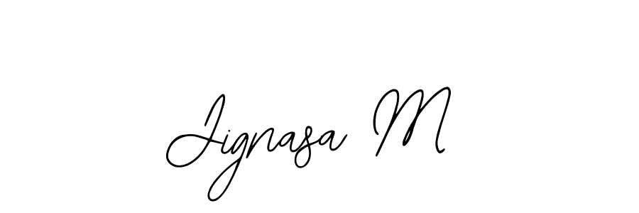 Use a signature maker to create a handwritten signature online. With this signature software, you can design (Bearetta-2O07w) your own signature for name Jignasa M. Jignasa M signature style 12 images and pictures png