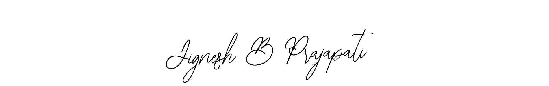 How to make Jignesh B Prajapati name signature. Use Bearetta-2O07w style for creating short signs online. This is the latest handwritten sign. Jignesh B Prajapati signature style 12 images and pictures png