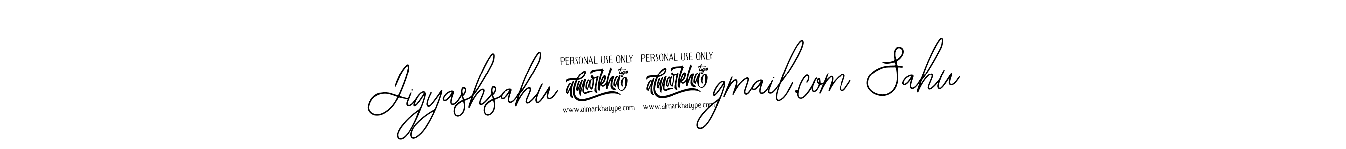 How to make Jigyashsahu9@gmail.com Sahu name signature. Use Bearetta-2O07w style for creating short signs online. This is the latest handwritten sign. Jigyashsahu9@gmail.com Sahu signature style 12 images and pictures png