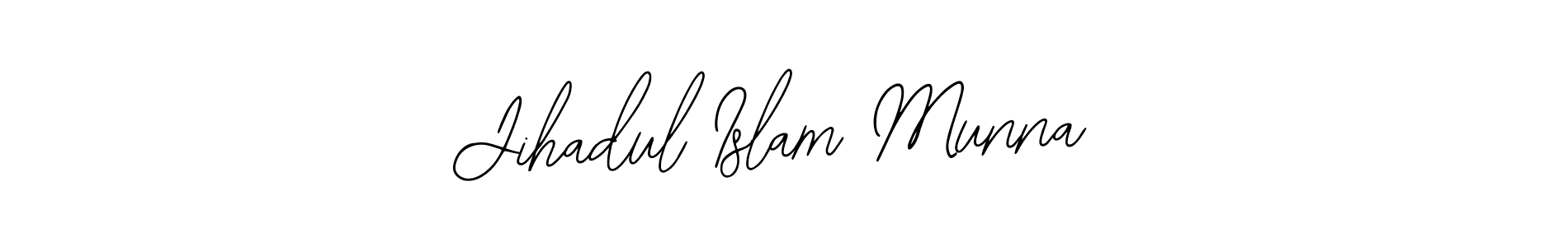 Design your own signature with our free online signature maker. With this signature software, you can create a handwritten (Bearetta-2O07w) signature for name Jihadul Islam Munna. Jihadul Islam Munna signature style 12 images and pictures png