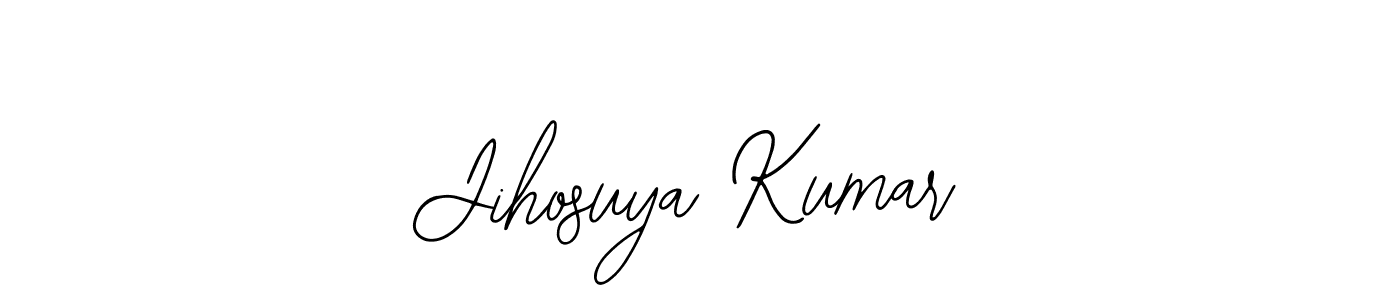You should practise on your own different ways (Bearetta-2O07w) to write your name (Jihosuya Kumar) in signature. don't let someone else do it for you. Jihosuya Kumar signature style 12 images and pictures png