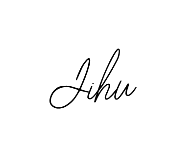 Use a signature maker to create a handwritten signature online. With this signature software, you can design (Bearetta-2O07w) your own signature for name Jihu. Jihu signature style 12 images and pictures png