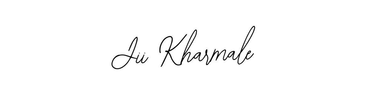 The best way (Bearetta-2O07w) to make a short signature is to pick only two or three words in your name. The name Jii Kharmale include a total of six letters. For converting this name. Jii Kharmale signature style 12 images and pictures png