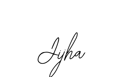 How to make Jijha name signature. Use Bearetta-2O07w style for creating short signs online. This is the latest handwritten sign. Jijha signature style 12 images and pictures png