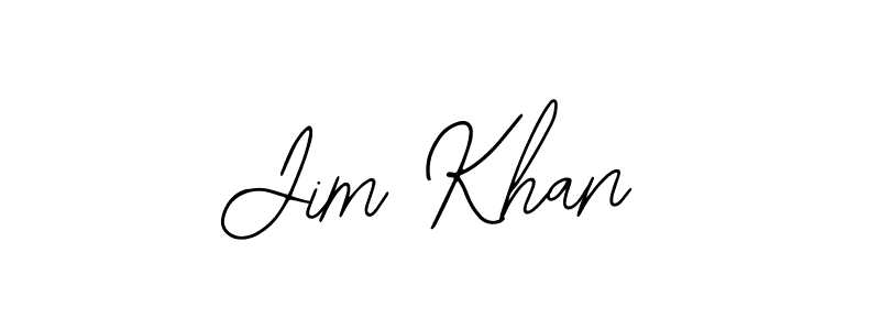 Use a signature maker to create a handwritten signature online. With this signature software, you can design (Bearetta-2O07w) your own signature for name Jim Khan. Jim Khan signature style 12 images and pictures png