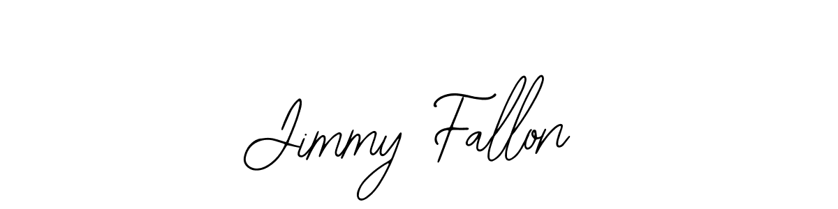 You should practise on your own different ways (Bearetta-2O07w) to write your name (Jimmy Fallon) in signature. don't let someone else do it for you. Jimmy Fallon signature style 12 images and pictures png