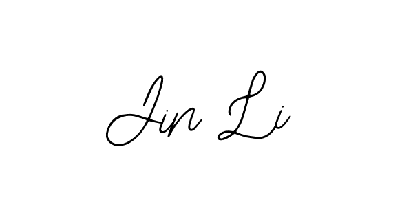 You should practise on your own different ways (Bearetta-2O07w) to write your name (Jin Li) in signature. don't let someone else do it for you. Jin Li signature style 12 images and pictures png