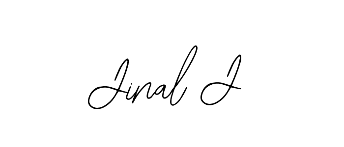 Design your own signature with our free online signature maker. With this signature software, you can create a handwritten (Bearetta-2O07w) signature for name Jinal J. Jinal J signature style 12 images and pictures png