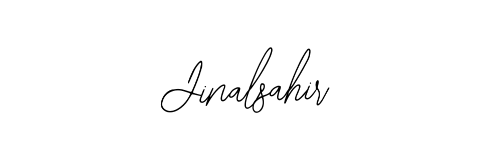 How to make Jinalsahir name signature. Use Bearetta-2O07w style for creating short signs online. This is the latest handwritten sign. Jinalsahir signature style 12 images and pictures png