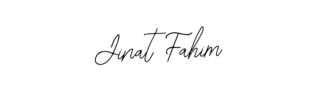 Design your own signature with our free online signature maker. With this signature software, you can create a handwritten (Bearetta-2O07w) signature for name Jinat Fahim. Jinat Fahim signature style 12 images and pictures png