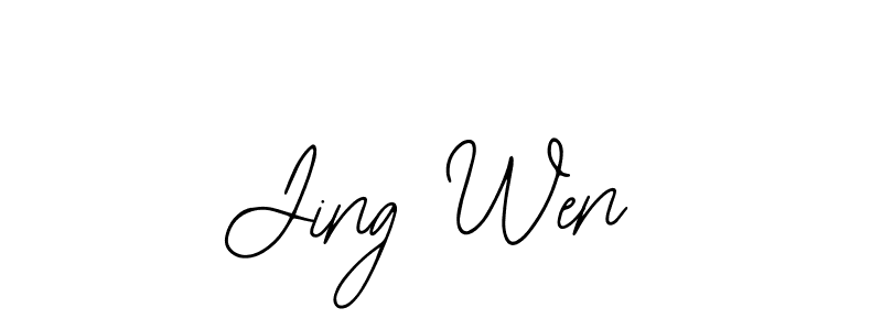 Make a beautiful signature design for name Jing Wen. With this signature (Bearetta-2O07w) style, you can create a handwritten signature for free. Jing Wen signature style 12 images and pictures png