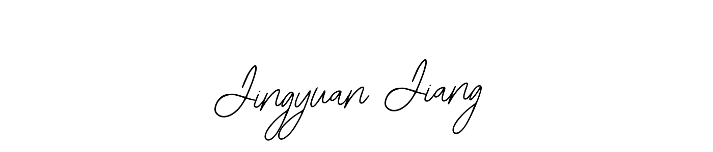How to make Jingyuan Jiang name signature. Use Bearetta-2O07w style for creating short signs online. This is the latest handwritten sign. Jingyuan Jiang signature style 12 images and pictures png