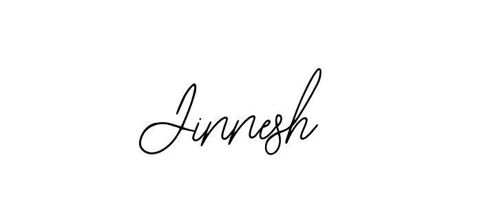 Use a signature maker to create a handwritten signature online. With this signature software, you can design (Bearetta-2O07w) your own signature for name Jinnesh. Jinnesh signature style 12 images and pictures png