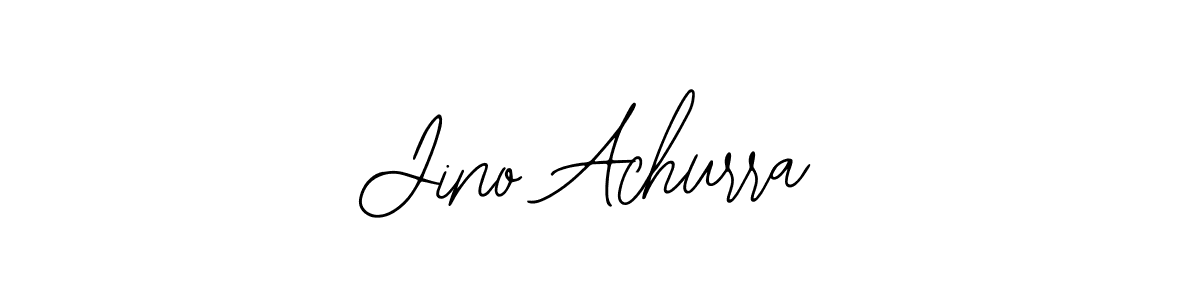 How to make Jino Achurra name signature. Use Bearetta-2O07w style for creating short signs online. This is the latest handwritten sign. Jino Achurra signature style 12 images and pictures png