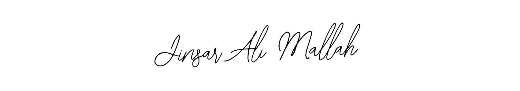 How to make Jinsar Ali Mallah signature? Bearetta-2O07w is a professional autograph style. Create handwritten signature for Jinsar Ali Mallah name. Jinsar Ali Mallah signature style 12 images and pictures png