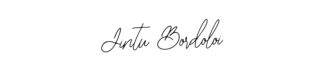 How to make Jintu Bordoloi name signature. Use Bearetta-2O07w style for creating short signs online. This is the latest handwritten sign. Jintu Bordoloi signature style 12 images and pictures png