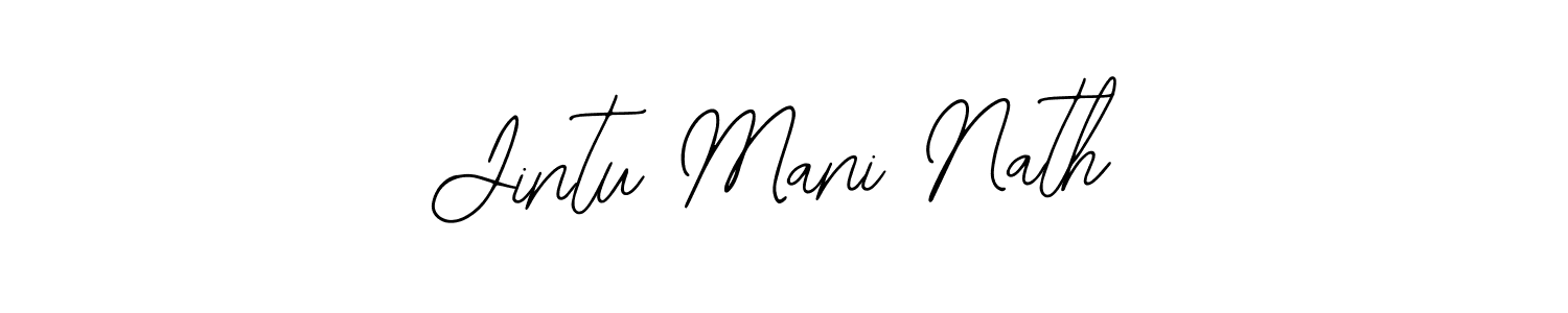 You should practise on your own different ways (Bearetta-2O07w) to write your name (Jintu Mani Nath) in signature. don't let someone else do it for you. Jintu Mani Nath signature style 12 images and pictures png