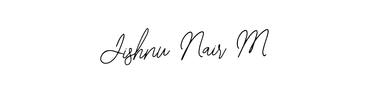 Use a signature maker to create a handwritten signature online. With this signature software, you can design (Bearetta-2O07w) your own signature for name Jishnu Nair M. Jishnu Nair M signature style 12 images and pictures png