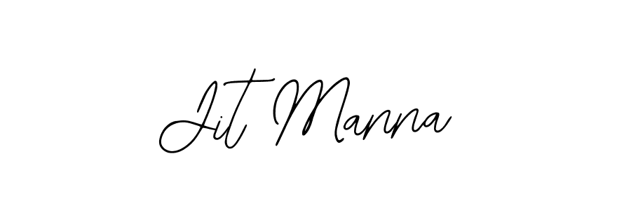 How to make Jit Manna name signature. Use Bearetta-2O07w style for creating short signs online. This is the latest handwritten sign. Jit Manna signature style 12 images and pictures png