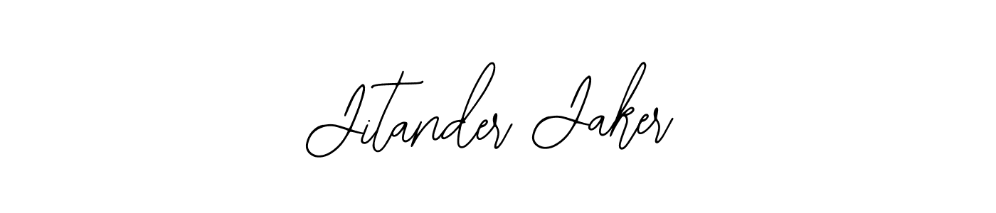 The best way (Bearetta-2O07w) to make a short signature is to pick only two or three words in your name. The name Jitander Jaker include a total of six letters. For converting this name. Jitander Jaker signature style 12 images and pictures png