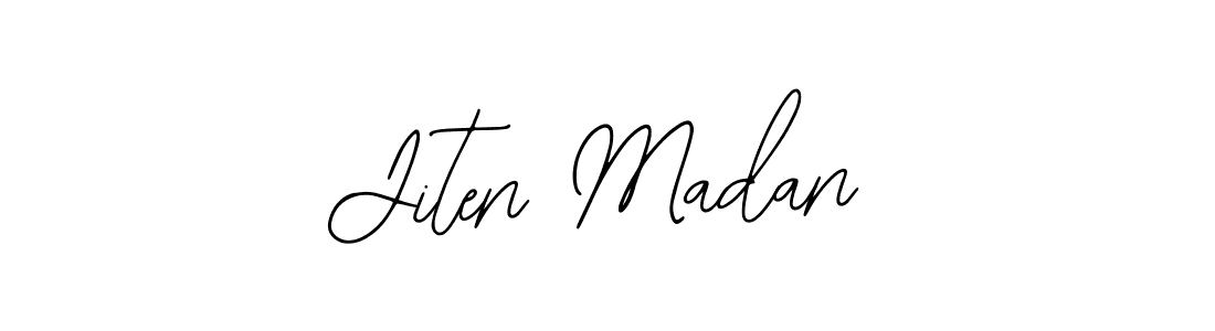 How to make Jiten Madan name signature. Use Bearetta-2O07w style for creating short signs online. This is the latest handwritten sign. Jiten Madan signature style 12 images and pictures png