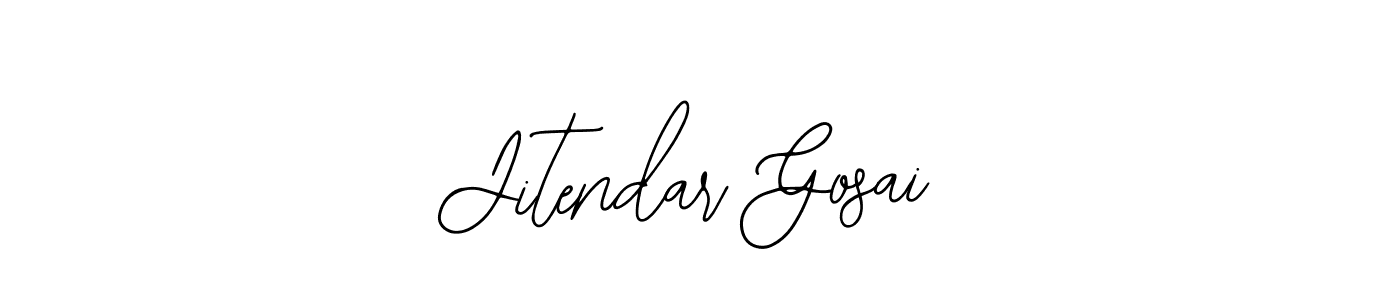 How to make Jitendar Gosai name signature. Use Bearetta-2O07w style for creating short signs online. This is the latest handwritten sign. Jitendar Gosai signature style 12 images and pictures png