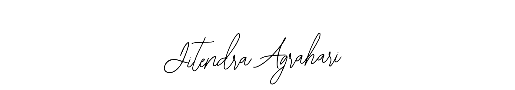 You should practise on your own different ways (Bearetta-2O07w) to write your name (Jitendra Agrahari) in signature. don't let someone else do it for you. Jitendra Agrahari signature style 12 images and pictures png