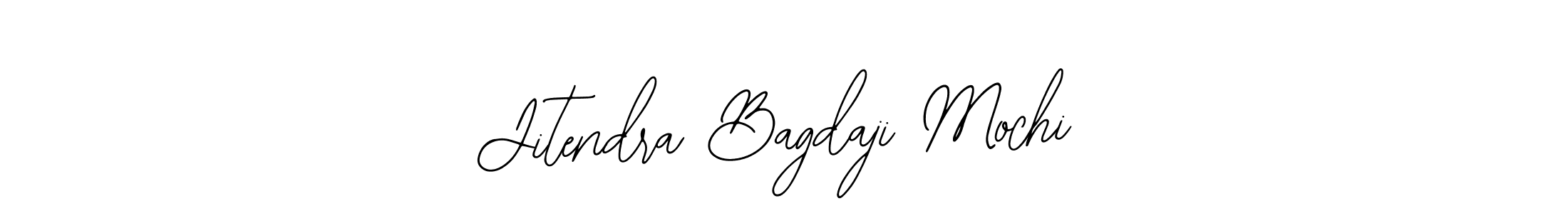 Design your own signature with our free online signature maker. With this signature software, you can create a handwritten (Bearetta-2O07w) signature for name Jitendra Bagdaji Mochi. Jitendra Bagdaji Mochi signature style 12 images and pictures png