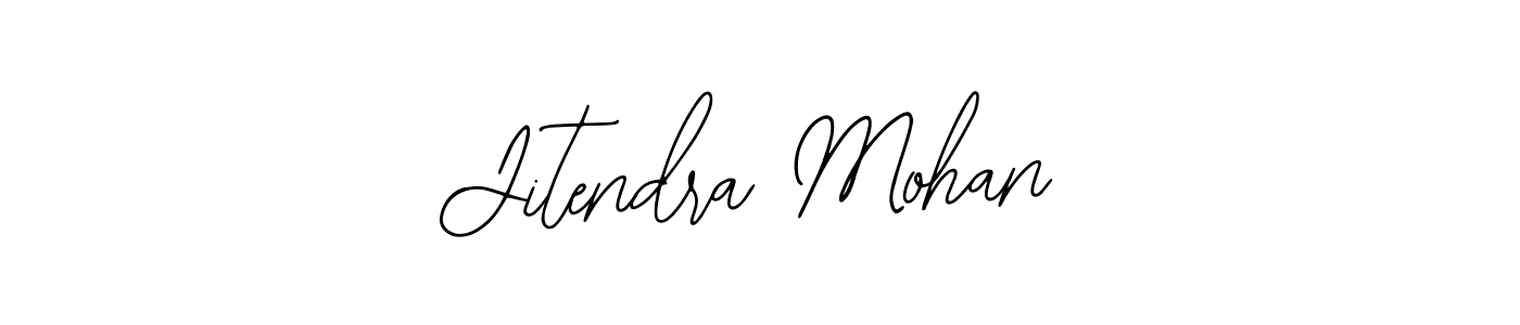 How to make Jitendra Mohan name signature. Use Bearetta-2O07w style for creating short signs online. This is the latest handwritten sign. Jitendra Mohan signature style 12 images and pictures png
