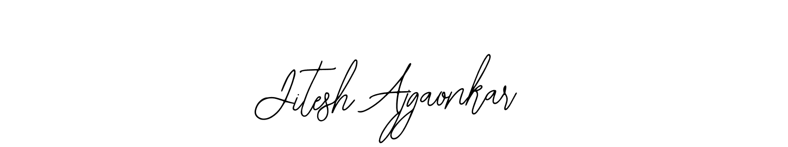 You should practise on your own different ways (Bearetta-2O07w) to write your name (Jitesh Ajgaonkar) in signature. don't let someone else do it for you. Jitesh Ajgaonkar signature style 12 images and pictures png