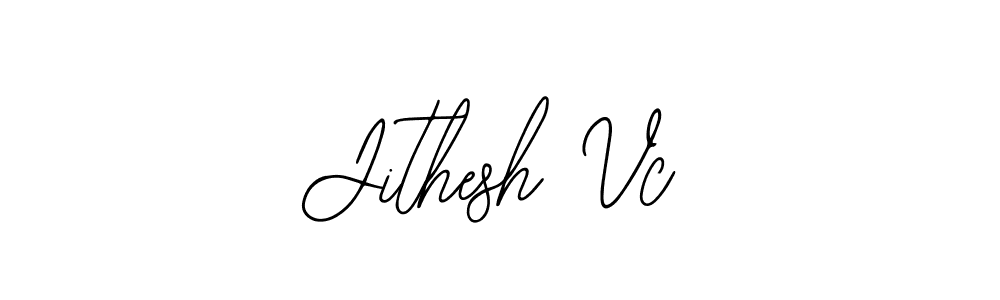You should practise on your own different ways (Bearetta-2O07w) to write your name (Jithesh Vc) in signature. don't let someone else do it for you. Jithesh Vc signature style 12 images and pictures png