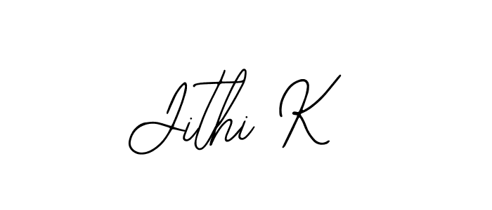 Use a signature maker to create a handwritten signature online. With this signature software, you can design (Bearetta-2O07w) your own signature for name Jithi K. Jithi K signature style 12 images and pictures png