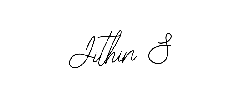 if you are searching for the best signature style for your name Jithin S. so please give up your signature search. here we have designed multiple signature styles  using Bearetta-2O07w. Jithin S signature style 12 images and pictures png