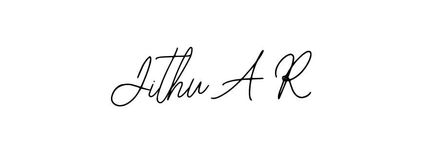 You should practise on your own different ways (Bearetta-2O07w) to write your name (Jithu A R) in signature. don't let someone else do it for you. Jithu A R signature style 12 images and pictures png