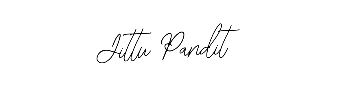 How to make Jittu Pandit name signature. Use Bearetta-2O07w style for creating short signs online. This is the latest handwritten sign. Jittu Pandit signature style 12 images and pictures png