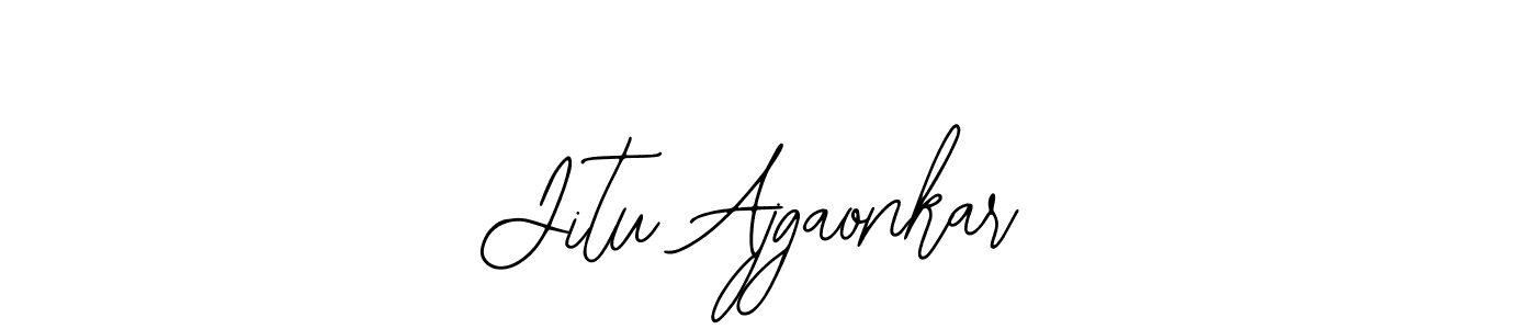 Use a signature maker to create a handwritten signature online. With this signature software, you can design (Bearetta-2O07w) your own signature for name Jitu Ajgaonkar. Jitu Ajgaonkar signature style 12 images and pictures png