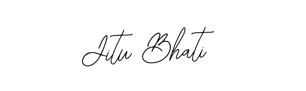 How to make Jitu Bhati name signature. Use Bearetta-2O07w style for creating short signs online. This is the latest handwritten sign. Jitu Bhati signature style 12 images and pictures png