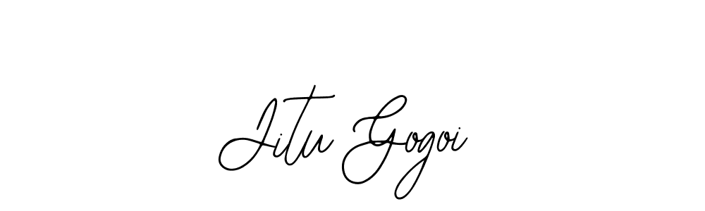 How to make Jitu Gogoi name signature. Use Bearetta-2O07w style for creating short signs online. This is the latest handwritten sign. Jitu Gogoi signature style 12 images and pictures png