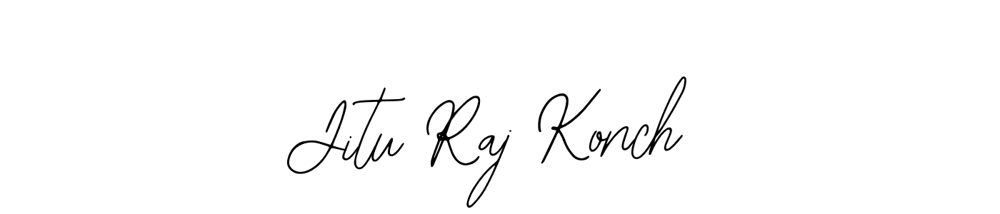 How to make Jitu Raj Konch name signature. Use Bearetta-2O07w style for creating short signs online. This is the latest handwritten sign. Jitu Raj Konch signature style 12 images and pictures png