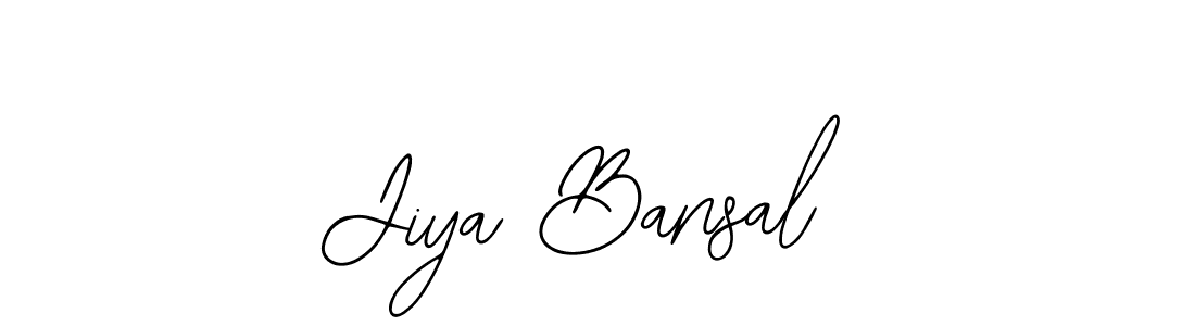The best way (Bearetta-2O07w) to make a short signature is to pick only two or three words in your name. The name Jiya Bansal include a total of six letters. For converting this name. Jiya Bansal signature style 12 images and pictures png