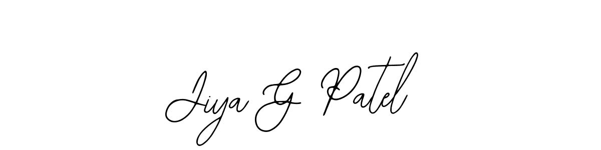 How to make Jiya G Patel signature? Bearetta-2O07w is a professional autograph style. Create handwritten signature for Jiya G Patel name. Jiya G Patel signature style 12 images and pictures png