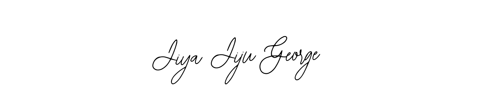 How to make Jiya Jiju George name signature. Use Bearetta-2O07w style for creating short signs online. This is the latest handwritten sign. Jiya Jiju George signature style 12 images and pictures png