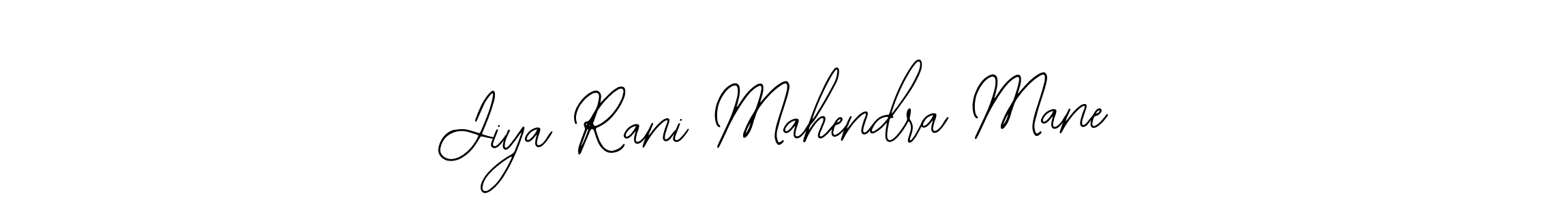 How to make Jiya Rani Mahendra Mane name signature. Use Bearetta-2O07w style for creating short signs online. This is the latest handwritten sign. Jiya Rani Mahendra Mane signature style 12 images and pictures png