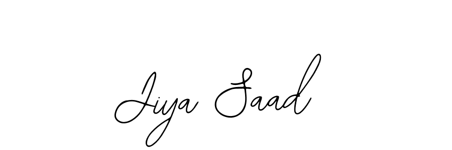 How to make Jiya Saad name signature. Use Bearetta-2O07w style for creating short signs online. This is the latest handwritten sign. Jiya Saad signature style 12 images and pictures png