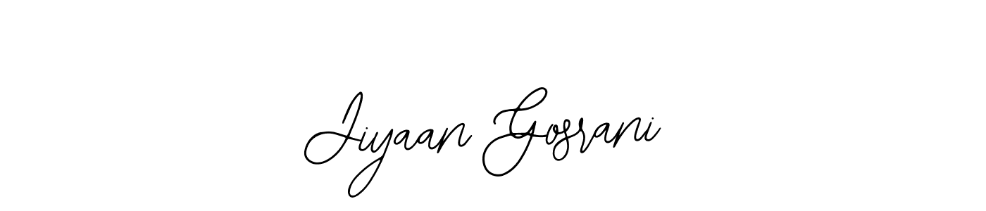 Bearetta-2O07w is a professional signature style that is perfect for those who want to add a touch of class to their signature. It is also a great choice for those who want to make their signature more unique. Get Jiyaan Gosrani name to fancy signature for free. Jiyaan Gosrani signature style 12 images and pictures png