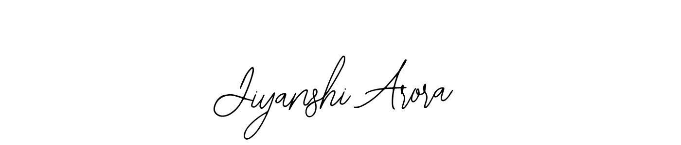 Also You can easily find your signature by using the search form. We will create Jiyanshi Arora name handwritten signature images for you free of cost using Bearetta-2O07w sign style. Jiyanshi Arora signature style 12 images and pictures png